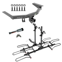 For 2014-2020 Acura MDX Trailer Hitch Tow PKG w/ 4 Bike Plaform Style Carrier Rack + Hitch Lock (Excludes: w/Full Size Spare Tire Models) By Draw-Tite For 2014-2020 Acura MDX Trailer Hitch Tow PKG w/ 4 Bike Plaform Style Carrier Rack + Hitch Lock (Excludes: w/Full Size Spare Tire Models) By Draw-Tite