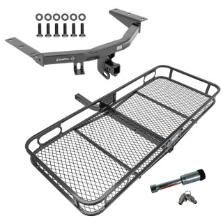 For 2014-2020 Acura MDX Trailer Hitch kit by: Draw-Tite For 2016-2022 Honda Pilot Trailer Hitch Tow PKG w/ 60" x 24" Cargo Carrier + Hitch Lock By Draw-Tite