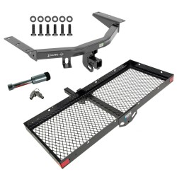 For 2014-2020 Acura MDX Trailer Hitch Tow PKG w/ 48" x 20" Cargo Carrier + Hitch Lock (Excludes: w/Full Size Spare Tire Models) By Draw-Tite For 2014-2020 Acura MDX Trailer Hitch Tow PKG w/ 48" x 20" Cargo Carrier + Hitch Lock (Excludes: w/Full Size Spare Tire Models) By Draw-Tite