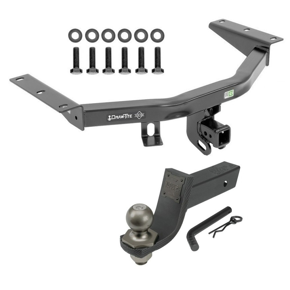 For 2016-2022 Honda Pilot Trailer Hitch Tow PKG + Interlock Tactical Starter Kit w/ 3-1/4" Drop & 2" Ball By Draw-Tite