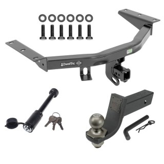 For 2016-2022 Honda Pilot Trailer Hitch Tow PKG + Interlock Tactical Starter Kit w/ 3-1/4" Drop & 2" Ball + Tactical Dogbone Lock By Draw-Tite