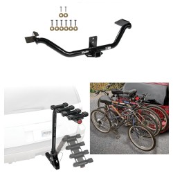 Trailer Hitch w/ 4 Bike Rack For 06-14 Honda Ridgeline All Styles Approved for Recreational & Offroad Use Carrier for Adult Woman or Child Bicycles Foldable