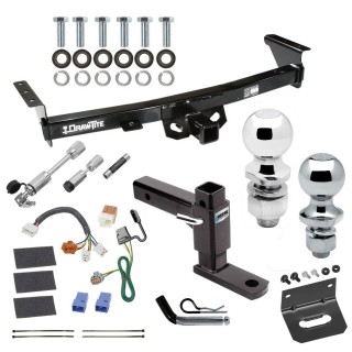 For 2005-2023 Nissan Frontier Trailer Hitch kit by: Draw-Tite For 2005-2023 Nissan Frontier Trailer Hitch Tow PKG w/ 4-Flat Wiring Harness + Adjustable Drop Rise Ball Mount + Pin/Clip + 2" Ball + 1-7/8" Ball + Dual Hitch & Coupler Locks By Draw-Tite