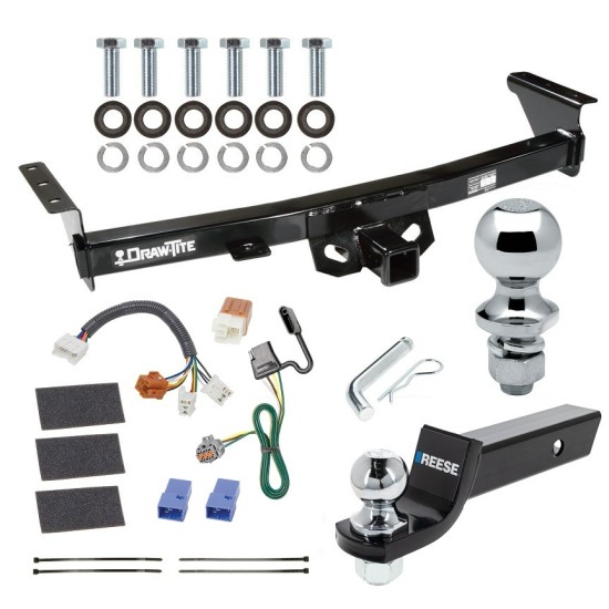 For 2005-2023 Nissan Frontier Trailer Hitch kit by: Draw-Tite For 2005-2023 Nissan Frontier Trailer Hitch Tow PKG w/ 4-Flat Wiring + Starter Kit Ball Mount w/ 2" Drop & 2" Ball + 1-7/8" Ball By Draw-Tite
