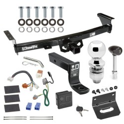 For 2005-2023 Nissan Frontier Trailer Hitch Tow PKG w/ 4-Flat Wiring + Ball Mount w/ 4" Drop + 2" Ball + Wiring Bracket + Hitch Lock + Hitch Cover By Draw-Tite For 2005-2023 Nissan Frontier Trailer Hitch Tow PKG w/ 4-Flat Wiring + Ball Mount w/ 4" Drop + 2" Ball + Wiring Bracket + Hitch Lock + Hitch Cover By Draw-Tite