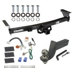 For 2005-2023 Nissan Frontier Trailer Hitch Tow PKG w/ 4-Flat Wiring + Interlock Tactical Starter Kit w/ 3-1/4" Drop & 2" Ball By Draw-Tite