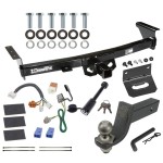 For 2005-2023 Nissan Frontier Trailer Hitch Tow PKG w/ 4-Flat Wiring + Interlock Tactical Starter Kit w/ 3-1/4" Drop & 2" Ball + Tactical Dogbone Lock + Wiring Bracket By Draw-Tite