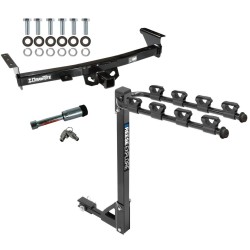 For 2005-2024 Nissan Frontier Trailer Hitch Tow PKG w/ 4 Bike Carrier Rack + Hitch Lock By Draw-Tite For 2005-2024 Nissan Frontier Trailer Hitch Tow PKG w/ 4 Bike Carrier Rack + Hitch Lock By Draw-Tite