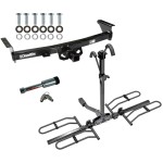 For 2005-2024 Nissan Frontier Trailer Hitch Tow PKG w/ 2 Bike Plaform Style Carrier Rack + Hitch Lock By Draw-Tite For 2005-2024 Nissan Frontier Trailer Hitch Tow PKG w/ 2 Bike Plaform Style Carrier Rack + Hitch Lock By Draw-Tite