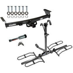 For 2005-2024 Nissan Frontier Trailer Hitch Tow PKG w/ 2 Bike Plaform Style Carrier Rack + Hitch Lock By Draw-Tite For 2005-2024 Nissan Frontier Trailer Hitch Tow PKG w/ 2 Bike Plaform Style Carrier Rack + Hitch Lock By Draw-Tite