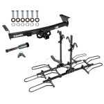 For 2005-2024 Nissan Frontier Trailer Hitch Tow PKG w/ 4 Bike Plaform Style Carrier Rack + Hitch Lock By Draw-Tite For 2005-2024 Nissan Frontier Trailer Hitch Tow PKG w/ 4 Bike Plaform Style Carrier Rack + Hitch Lock By Draw-Tite