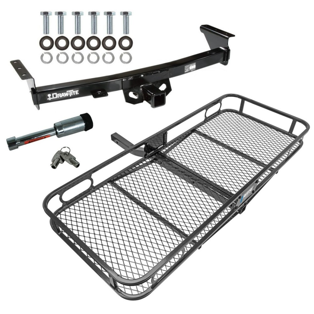 For 2005-2024 Nissan Frontier Trailer Hitch kit by: Draw-Tite For 2005-2024 Nissan Frontier Trailer Hitch Tow PKG w/ 60" x 24" Cargo Carrier + Hitch Lock By Draw-Tite