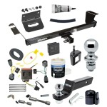 For 2011-2016 Chrysler Town & Country Trailer Hitch kit by: Draw-Tite For 2011-2016 Chrysler Town & Country Trailer Hitch Tow PKG w/ 4-Flat Wiring + Starter Kit Ball Mount w/ 2" Drop & 2" Ball + 1-7/8" Ball + Wiring Bracket + Dual Hitch & Coupler Locks + Hitch Cover + Wiring Tester + Ball Lube +El