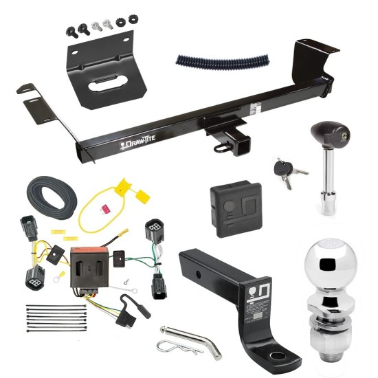 For 2011-2016 Chrysler Town & Country Trailer Hitch kit by: Draw-Tite For 2011-2016 Chrysler Town & Country Trailer Hitch Tow PKG w/ 4-Flat Wiring + Ball Mount w/ 4" Drop + 2" Ball + Wiring Bracket + Hitch Lock + Hitch Cover By Draw-Tite