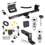 For 2011-2016 Chrysler Town & Country Trailer Hitch kit by: Draw-Tite For 2011-2016 Chrysler Town & Country Trailer Hitch Tow PKG w/ 4-Flat Wiring + Ball Mount w/ 4" Drop + 2" Ball + 2-5/16" Ball + Wiring Bracket + Hitch Lock + Hitch Cover By Draw-Tite