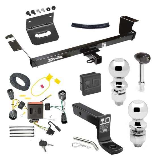 For 2011-2016 Chrysler Town & Country Trailer Hitch kit by: Draw-Tite For 2011-2016 Chrysler Town & Country Trailer Hitch Tow PKG w/ 4-Flat Wiring + Ball Mount w/ 4" Drop + 2" Ball + 2-5/16" Ball + Wiring Bracket + Hitch Lock + Hitch Cover By Draw-Tite