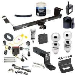 For 11-16 Chrysler Town & Country Trailer Hitch Tow PKG w/ Wiring + Ball Mount w/ 4" Drop + 2" + 2-5/16" Ball+Bracket+Dual Hitch & Locks +Cover+Wiring Tester+Ball Lube+Electric Grease+Ball Wrench+Anti Rattle Device By Draw-Tite For 11-16 Chrysler Town & Country Trailer Hitch Tow PKG w/ Wiring + Ball Mount w/ 4" Drop + 2" + 2-5/16" Ball+Bracket+Dual Hitch & Locks +Cover+Wiring Tester+Ball Lube+Electric Grease+Ball Wrench+Anti Rattle Device By Draw-Tite