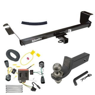 For 2011-2020 Dodge Grand Caravan Trailer Hitch Tow PKG w/ 4-Flat Wiring + Interlock Tactical Starter Kit w/ 2" Drop & 2" Ball By Draw-Tite