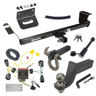 For 2011-2016 Chrysler Town & Country Trailer Hitch kit by: Draw-Tite For 2011-2016 Chrysler Town & Country Trailer Hitch Tow PKG w/ 4-Flat Wiring + Interlock Tactical Starter Kit w/ 3-1/4" Drop & 2" Ball + Tactical Hook & Shackle Mount + Tactical Dogbone Lock + Wiring Bracket By Draw-Tite