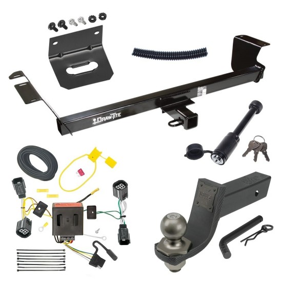 For 2011-2016 Chrysler Town & Country Trailer Hitch kit by: Draw-Tite For 2011-2016 Chrysler Town & Country Trailer Hitch Tow PKG w/ 4-Flat Wiring + Interlock Tactical Starter Kit w/ 3-1/4" Drop & 2" Ball + Tactical Dogbone Lock + Wiring Bracket By Draw-Tite