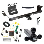 For 2008-2010 Dodge Grand Caravan Trailer Hitch kit by: Draw-Tite For 2008-2010 Dodge Grand Caravan Trailer Hitch Tow PKG w/ 4-Flat Wiring Harness + Triple Ball Ball Mount 1-7/8" & 2" & 2-5/16" Trailer Balls + Pin/Clip + Wiring Bracket By Draw-Tite
