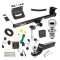 For 2008-2010 Chrysler Town & Country Trailer Hitch Tow PKG w/ 4-Flat Wiring + Starter Kit Ball Mount w/ 2" Drop & 2" Ball + 1-7/8" Ball + Wiring Bracket + Hitch Lock + Hitch Cover By Draw-Tite