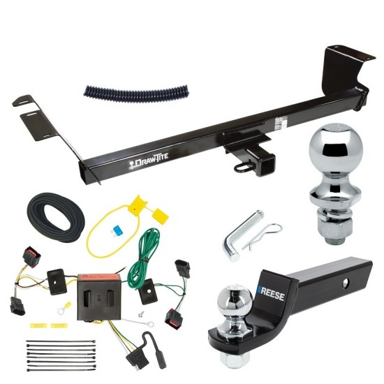 For 2008-2010 Dodge Grand Caravan Trailer Hitch kit by: Draw-Tite For 2008-2010 Dodge Grand Caravan Trailer Hitch Tow PKG w/ 4-Flat Wiring + Starter Kit Ball Mount w/ 2" Drop & 2" Ball + 1-7/8" Ball By Draw-Tite