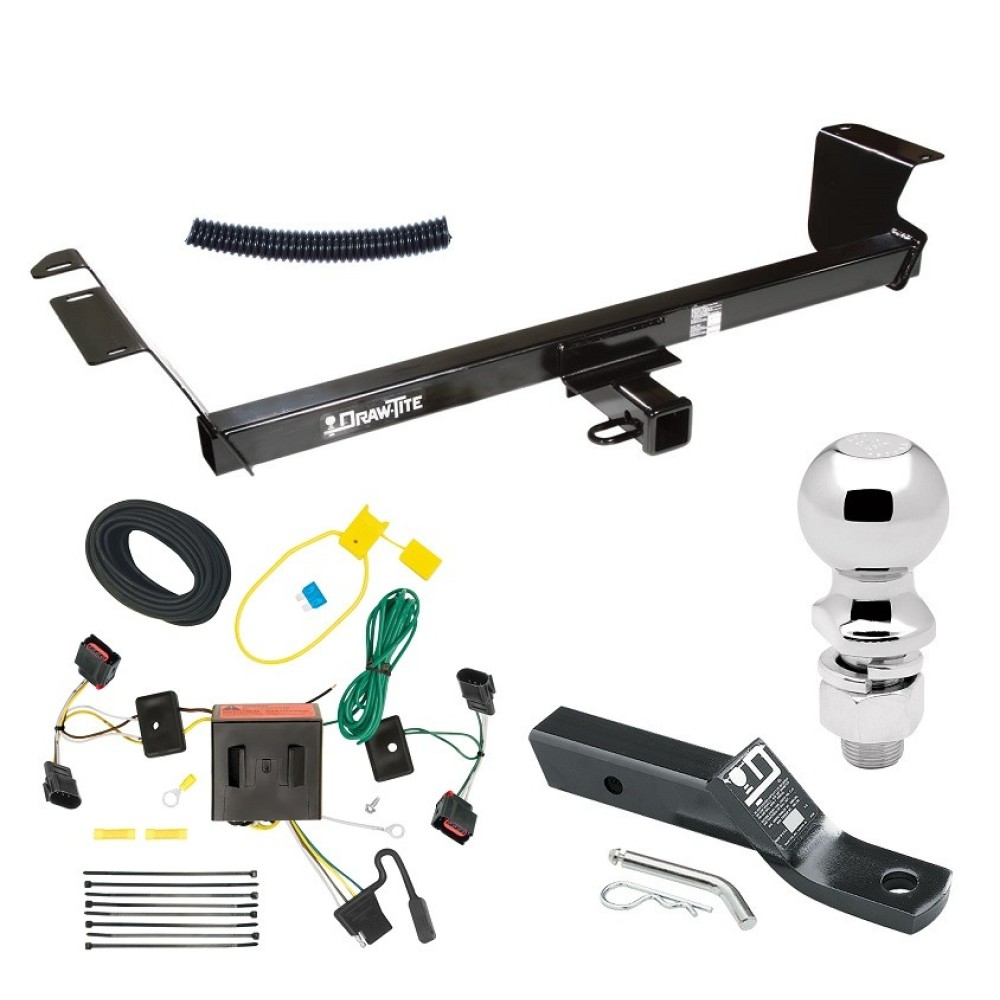 For 2008-2010 Dodge Grand Caravan Trailer Hitch kit by: Draw-Tite For 2008-2010 Dodge Grand Caravan Trailer Hitch Tow PKG w/ 4-Flat Wiring + Ball Mount w/ 2" Drop + 2-5/16" Ball By Draw-Tite