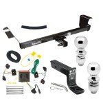 For 2008-2010 Dodge Grand Caravan Trailer Hitch Tow PKG w/ 4-Flat Wiring + Ball Mount w/ 4" Drop + 2" Ball + 2-5/16" Ball By Draw-Tite