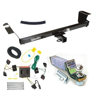 For 2008-2010 Dodge Grand Caravan Trailer Hitch Tow PKG w/ 4-Flat Wiring + Starter Kit Ball Mount w/ 2" Drop & 1-7/8" Ball By Draw-Tite