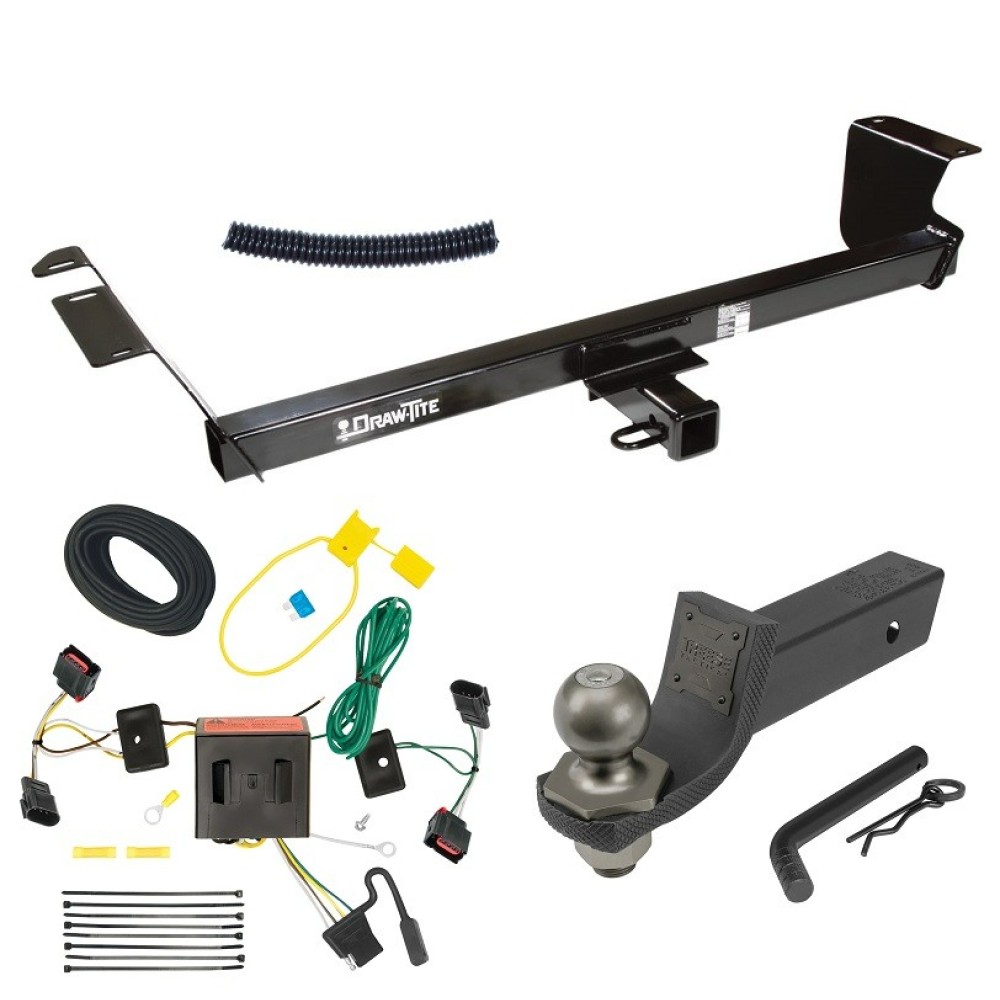 For 2008-2010 Dodge Grand Caravan Trailer Hitch kit by: Draw-Tite For 2008-2010 Dodge Grand Caravan Trailer Hitch Tow PKG w/ 4-Flat Wiring + Interlock Tactical Starter Kit w/ 2" Drop & 2" Ball By Draw-Tite