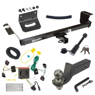For 2008-2010 Chrysler Town & Country Trailer Hitch Tow PKG w/ 4-Flat Wiring + Interlock Tactical Starter Kit w/ 2" Drop & 2" Ball + Tactical Dogbone Lock + Wiring Bracket By Draw-Tite