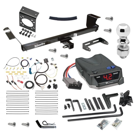 For 2011-2016 Chrysler Town & Country Trailer Hitch kit by: Draw-Tite For 2011-2016 Chrysler Town & Country Trailer Hitch Tow PKG w/ 6K Round Bar Weight Distribution Hitch w/ 2-5/16" Ball + 2" Ball + Pin/Clip + Tekonsha BRAKE-EVN Brake Control + 7-Way RV Wiring By Draw-Tite