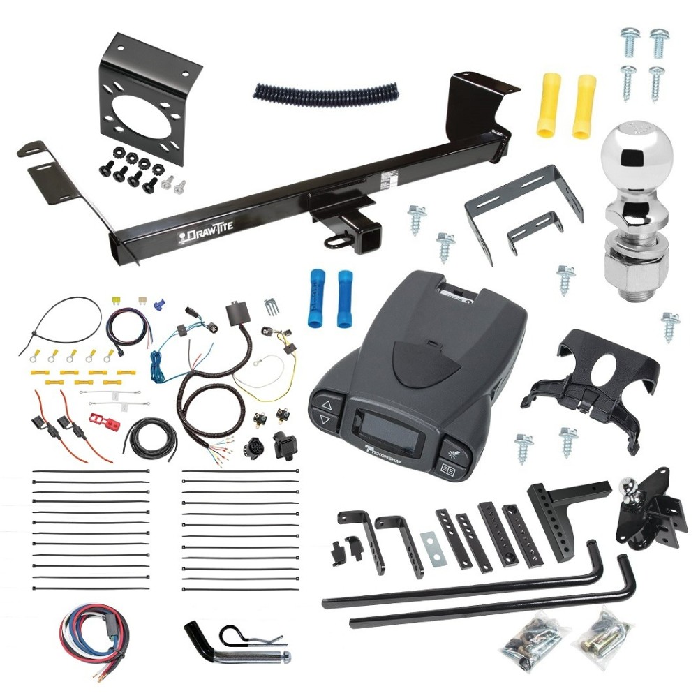 For 2011-2016 Chrysler Town & Country Trailer Hitch kit by: Draw-Tite For 2011-2016 Chrysler Town & Country Trailer Hitch Tow PKG w/ 6K Round Bar Weight Distribution Hitch w/ 2-5/16" Ball + 2" Ball + Pin/Clip + Tekonsha Prodigy P3 Brake Control + 7-Way RV Wiring By Draw-Tite