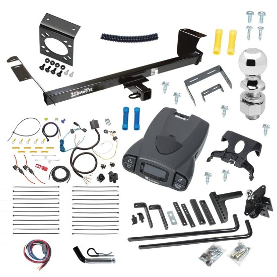 For 2011-2016 Chrysler Town & Country Trailer Hitch kit by: Draw-Tite For 2011-2016 Chrysler Town & Country Trailer Hitch Tow PKG w/ 6K Round Bar Weight Distribution Hitch w/ 2-5/16" Ball + 2" Ball + Pin/Clip + Tekonsha Prodigy P3 Brake Control + 7-Way RV Wiring By Draw-Tite