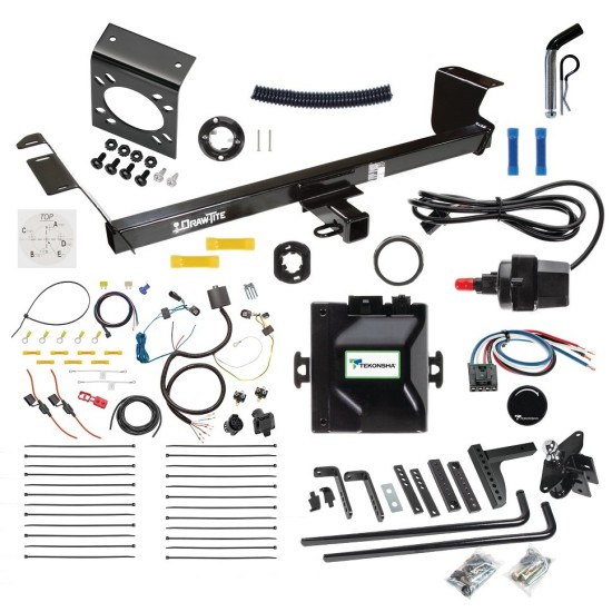 For 2011-2016 Chrysler Town & Country Trailer Hitch kit by: Draw-Tite For 2011-2016 Chrysler Town & Country Trailer Hitch Tow PKG w/ 6K Round Bar Weight Distribution Hitch w/ 2-5/16" Ball + Pin/Clip + Tekonsha Prodigy iD Bluetooth Wireless Brake Control + 7-Way RV Wiring By Draw-Tite