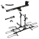 For 2008-2016 Chrysler Town & Country Trailer Hitch kit by: Draw-Tite For 2008-2016 Chrysler Town & Country Trailer Hitch Tow PKG w/ 4 Bike Plaform Style Carrier Rack + Hitch Lock By Draw-Tite