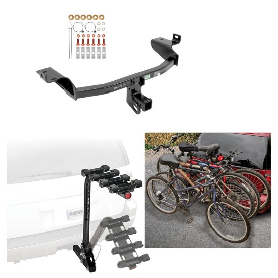 Custom Fit Trailer Hitch 4 Bike Carrier Installation Hardware Installation Instructions 75998 63124 Draw-Tite Trailer Hitch 4 Bike Rack 14-23 Jeep Cherokee All Styles Approved Recreational Offroad Use Carrier Adult Woman or Child Bicycles Foldable 14 15 Trailer Hitch w/ 4 Bike Rack For 14-23 Jeep Cherokee All Styles Approved for Recreational & Offroad Use Carrier for Adult Woman or Child Bicycles Foldable
