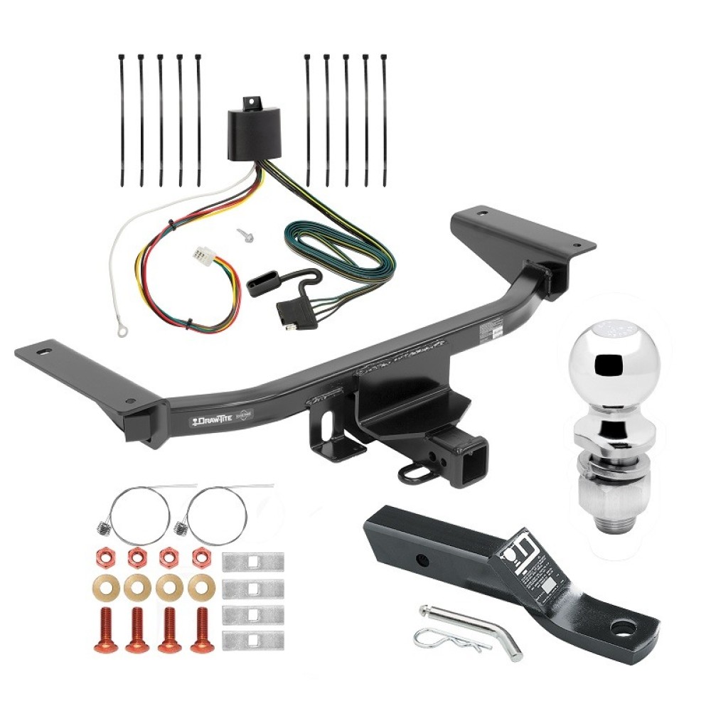Custom Fit Trailer Hitch Wiring Harness (Plug & Play) 2" Drop Ball-Mount w/ Pin/Clip 2" Chrome Ball Installation Hardware Installation Instructions 76020 118278 23 63845 Draw-Tite Trailer Tow Hitch 16-23 Mazda CX-9 All Styles Complete Packa Trailer Tow Hitch For 16-23 Mazda CX-9 All Styles Complete Package w/ Wiring and 2" Ball