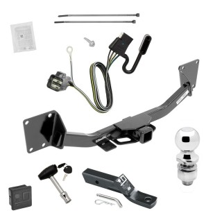 Custom Fit Trailer Hitch Wiring Harness (Plug & Play) 2" Drop Ball-Mount w/ Pin/Clip 2" Chrome Ball Security Lock Pin Rubber Hitch Plug Cover Installation Hardware Installation Instructions 76023 118720 23 63845 580407 7010 Draw-Tite Trailer Trailer Tow Hitch For 17-23 GMC Acadia Exc 17 Limited 19-24 Chevy Blazer 2020 Cadillac XT6 Deluxe Package Wiring 2" Ball and Lock