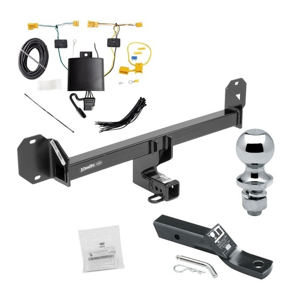 Custom Fit Trailer Hitch Wiring Harness (Plug & Play) 2" Drop Ball-Mount w/ Pin/Clip 1-7/8" Chrome Ball Installation Hardware Installation Instructions 76082 118747 23 63816 Draw-Tite Trailer Tow Hitch 16-22 Mercedes-Benz GLC300 Except PO3 Trailer Tow Hitch For 16-22 Mercedes-Benz GLC300 Except PO3 Premium Package Complete Package w/ Wiring and 1-7/8" Ball