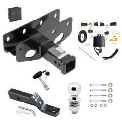 Trailer Tow Hitch For 18-23 Jeep Wrangler JL All Styles Deluxe Package Wiring 2" Ball and Lock Trailer Tow Hitch For 18-23 Jeep Wrangler JL All Styles Deluxe Package Wiring 2" Ball and Lock