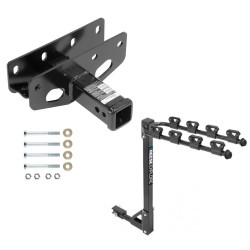 Trailer Tow Hitch w/ 4 Bike Rack For 07-23 Jeep Wrangler JL JK tilt away adult or child arms fold down carrier Trailer Tow Hitch w/ 4 Bike Rack For 07-23 Jeep Wrangler JL JK tilt away adult or child arms fold down carrier