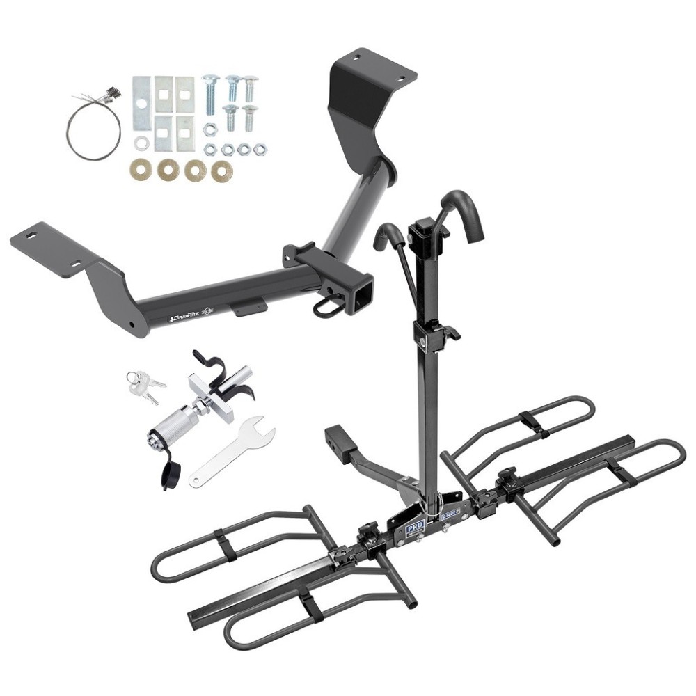 Trailer Tow Hitch For 17-19 Honda CR-V 20-24 Except Hybrid Platform Style 2 Bike Rack w/ Anti Rattle Hitch Lock Trailer Tow Hitch For 17-19 Honda CR-V 20-24 Except Hybrid Platform Style 2 Bike Rack w/ Anti Rattle Hitch Lock