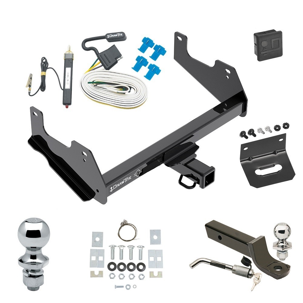 Custom Fit Trailer Hitch Wiring Harness (Requires Splicing) 2" Drop Ball-Mount w/ Locking Pin/Clip 2" Chrome Ball 4-Flat Mounting Bracket 1-7/8" Chrome Ball Rubber Hitch Plug Cover Installation Hardware Installation Instructions 76136 2025 Ultimate Tow Package For 15-23 Ford F-150 Trailer Hitch w/ Wiring 2" Drop Mount Dual 2" and 1-7/8" Ball Lock Bracket Cover 2" Receiver