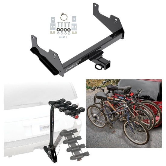 Trailer Hitch w/ 4 Bike Rack For 15-24 Ford F-150 17-23 Raptor 2" Towing Receiver Raptor Approved for Recreational & Offroad Use Carrier for Adult Woman or Child Bicycles Foldable Trailer Hitch w/ 4 Bike Rack For 15-24 Ford F-150 17-23 Raptor 2" Towing Receiver Raptor Approved for Recreational & Offroad Use Carrier for Adult Woman or Child Bicycles Foldable