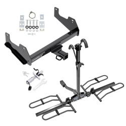 Trailer Tow Hitch For 15-24 Ford F-150 Raptor Platform Style 2 Bike Rack w/ Anti Rattle Hitch Lock 