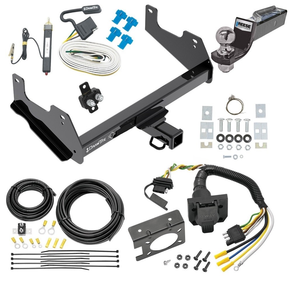 Custom Fit Trailer Hitch Wiring Harness (Requires Splicing) 2" Drop Ball-Mount w/ Pin/Clip 2" Chrome Ball Trailer Connector Adapter Brake Control Wiring Kit Circuit Breaker Installation Hardware Installation Instructions 76136 85343 20506 7012a Trailer Hitch Tow Package w/ 7-Way RV Wiring For 15-23 Ford F-150 w/ 2" Drop Mount 2" Ball Class 4 2" Receiver All Models