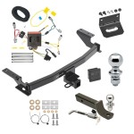 Custom Fit Trailer Hitch Wiring Harness (Plug & Play) 2" Drop Ball-Mount w/ Locking Pin/Clip 2" Chrome Ball 4-Flat Mounting Bracket 1-7/8" Chrome Ball Rubber Hitch Plug Cover Installation Hardware Installation Instructions 76138 118563 Ultimate Tow Package For 13-16 Mazda CX-5 Trailer Hitch w/ Wiring 2" Drop Mount Dual 2" and 1-7/8" Ball Lock Bracket Cover 2" Receiver