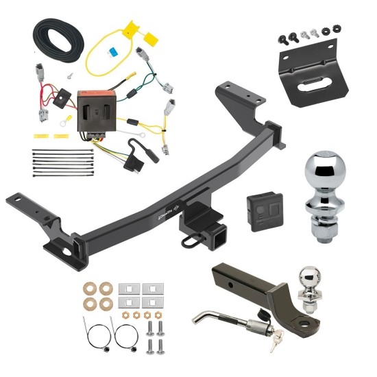 Custom Fit Trailer Hitch Wiring Harness (Plug & Play) 2" Drop Ball-Mount w/ Locking Pin/Clip 2" Chrome Ball 4-Flat Mounting Bracket 1-7/8" Chrome Ball Rubber Hitch Plug Cover Installation Hardware Installation Instructions 76138 118563 Ultimate Tow Package For 13-16 Mazda CX-5 Trailer Hitch w/ Wiring 2" Drop Mount Dual 2" and 1-7/8" Ball Lock Bracket Cover 2" Receiver